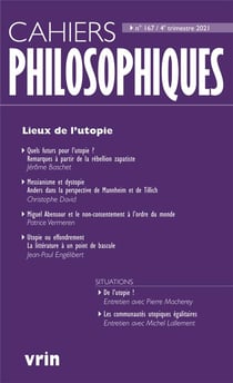 Cahiers philosophiques n.167 : lieux de l'utopie