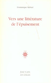 Vers une litterature de l epuisement
