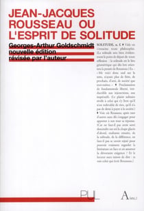 Jean-jacques rousseau ou l'esprit de solitude