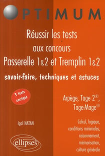 Réussir tests aptitudes tage-mage, tage 2, arpège, essec, esc, passerelle, tremplin, sésame, accès, mastères