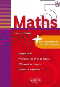 Maths 5e - fiches de rappel + exercices corrigés