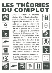 REVUE AGONE n.47 : les théories du complot