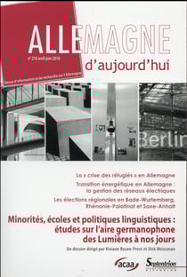 Allemagne d'aujourd'hui n.216 : minorités, écoles et politiques linguistiques : études sur l'aire germanophone des Lumières à nos jours