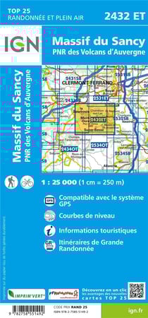 2432 ET - Massif du Sancy, PNR des volcans d'Auvergne (6e édition)