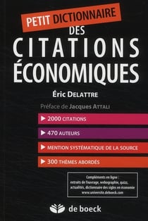 Petit dictionnaire des grandes citations économiques