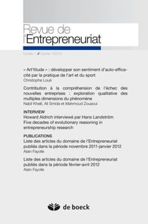 Revue de l'entrepreunariat n.2012/1