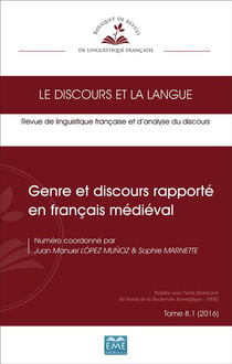 Genre et discours rapporté en français médiéval : Tome 8. 1 (2016)