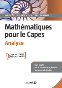 Mathématiques pour le Capes, analyse