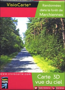 Forêt de marchiennes - carte 3d vue du ciel