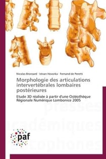 Morphologie des articulations intervertébrales lombaires postérieures