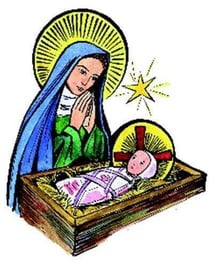 Cartes de voeux noel avec jesus - lot de 8 cartes