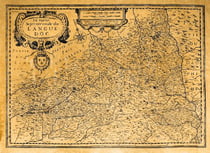 VELAY ARDECHE QUERCY ET LE GEVAUDAN EN 1623 50 CM X 38 CM
