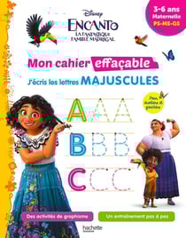 Encanto, la fantastique famille Madrigal - Mon cahier effaçable - PS, MS, GS - J'écris les lettres majuscules