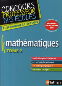 Mathématiques t.2 - concours professeur des écoles (édition 2008)