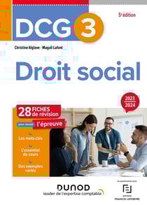DCG 3 : droit social - fiches de révision (édition 2023/2024)