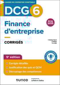 DCG 6 : Finance d'entreprise - Corrigés (5e édition)