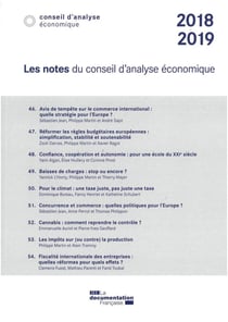 Les notes du conseil d'analyse économique 2018-2019
