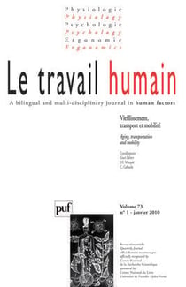 REVUE LE TRAVAIL HUMAIN n.73/1 (édition 2010)