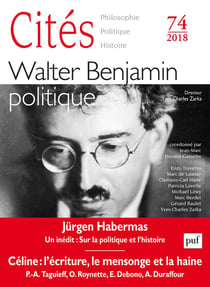 REVUE CITES n.74 : Walter Benjamin, littérature et politique (édition 2018)