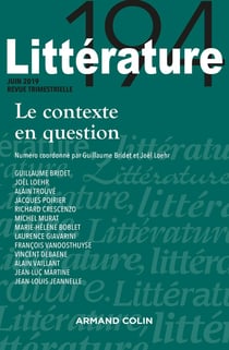 Littérature Nº194 2/2019 Le contexte en question