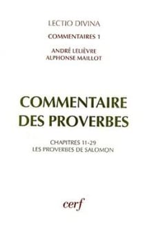 Commentaire des Proverbes, I