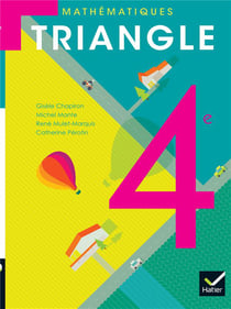 TRIANGLE HATIER : mathématiques - 4ème - manuel de l'élève (édition 2011)
