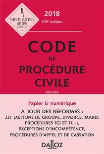 CODE DE PROCEDURE CIVILE 2018 ANNOTE
