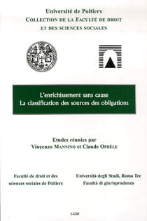 L'enrichissement sans cause - la classification des sources des obligations