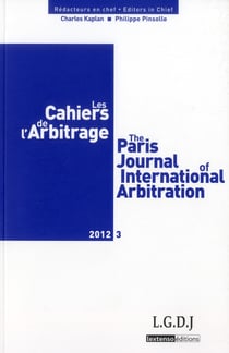 Les cahiers de l arbitrage n 3 - 2012