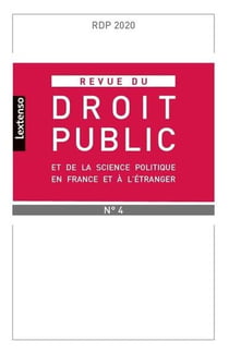Revue du droit public et de la science politique en France et à l'étranger n.2020/4