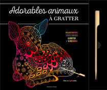 Adorables animaux à gratter - 6 illustrations toutes douces à gratter et à encadrer
