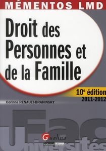 Droit des personnes et de la famille - édition2011-2012