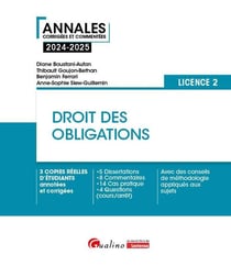 Droit des obligations - L2 : 3 copies réelles d'étudiants annotées et corrigées 8 Dissertations, 6 Commentaires, 12  Cas pratique, 5 Questions (cours/arrêts)Des conseils de méthodologie appliqués aux sujets (8e édition)