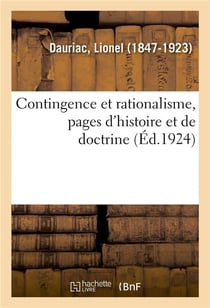Contingence et rationalisme, pages d'histoire et de doctrine