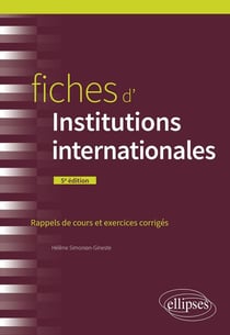 Fiches d'institutions internationales (5e édition)