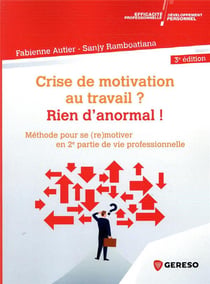 Crise de motivation au travail ? rien d'anormal ! (3e édition)