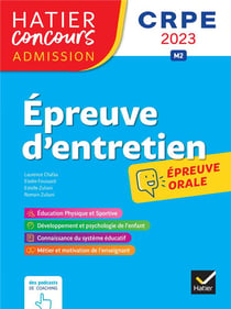 CRPE - épreuve d'entretien - épreuve orale d'admission (édition 2023)