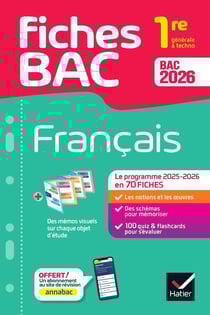 Fiches bac : Français - 1re générale & techno (édition 2026)