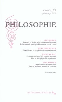 Revue Philosophie n.85