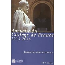 Annuaire du college de france 2013-2014