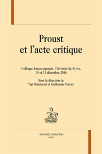 Proust et l'acte critique