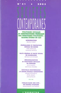SOCIETES CONTEMPORAINES n.51 : politiques sociales et constructions fédérales des territoires politiques