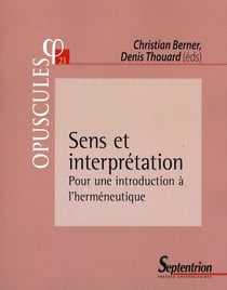 Sens et interpretation - pour une introduction a l''hermeneutiquen  23
