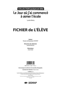 Le jour où j'ai commencé à aimer l'école - fichier de l'élève