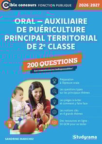 Oral auxiliaire de puériculture principal territorial de 2e classe - 200 questions (Catégorie B - Concours 2026-2027) (édition 2026/2027)