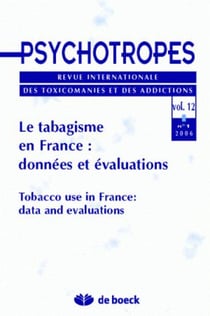 Revue psychotropes n.12/1 - le tabagisme en france