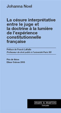 La césure interprétative entre le juge et la doctrine - à la lumière de l'expérience constitutionnelle française