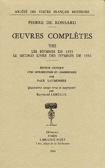 Oeuvres complètes t.8 - les hymnes de 1555