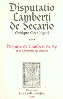 Disputatio Lamberti De Secario