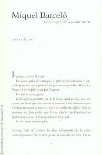 Miquel Barceló : le triomphe de la nature morte